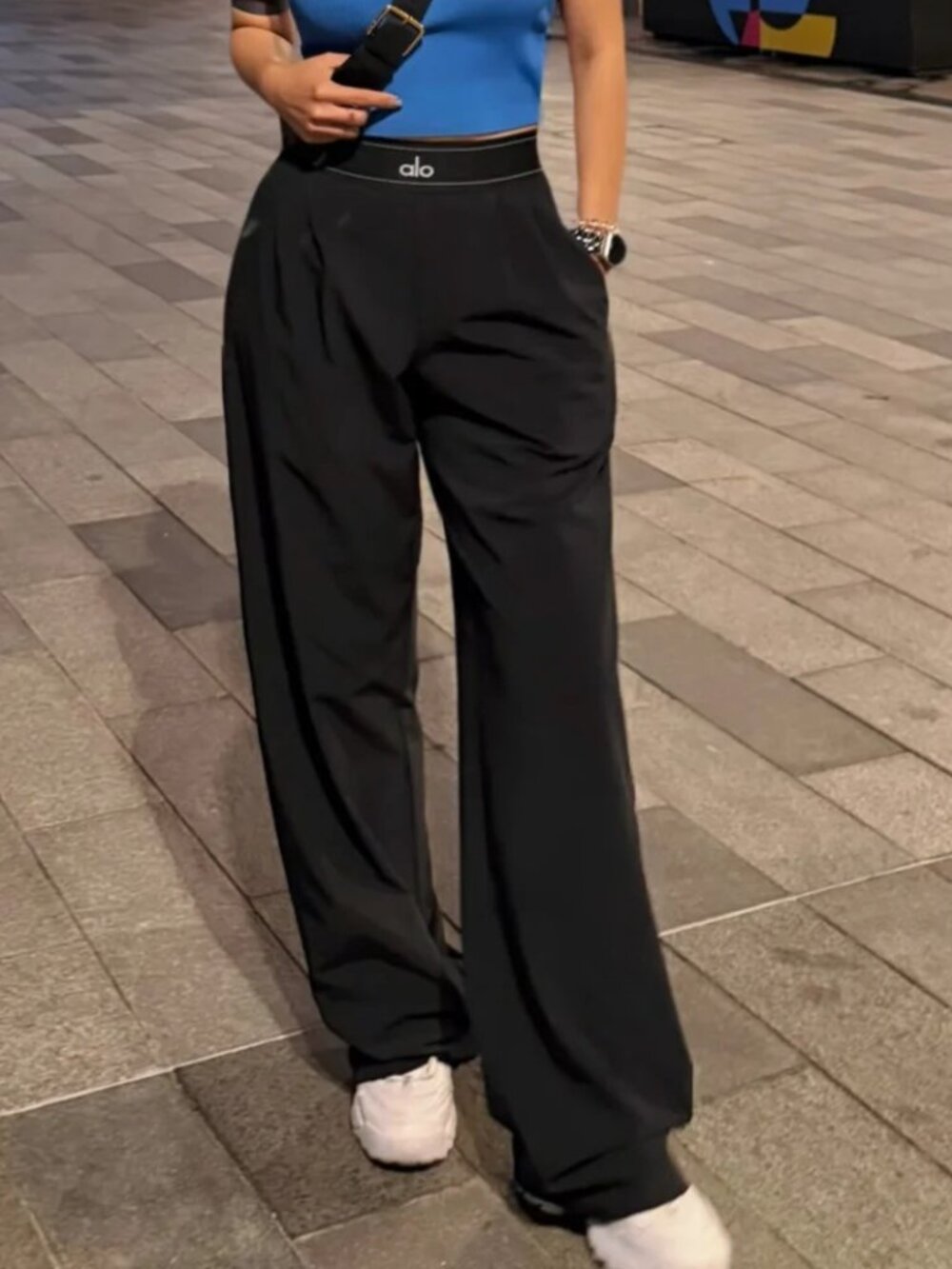 ALO Yoga Black Suit Up Trouser - Straight Leg Relaxed Fit Pants (Regular)🍀💐 - Picture 7 of 7